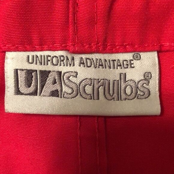 UA M Red Unisex Drawstring Scrub Pants - Picture 9 of 9